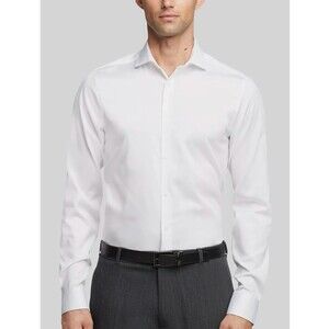 Calvin Klein Slim Fit Non-Iron Dress Shirt Mens Large 16.5 36/37 White New
